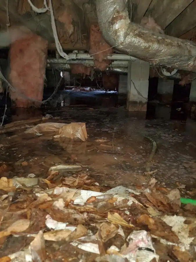 Crawl space flood assessment for Commercial Water Damage Restoration in Ellsworth